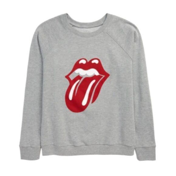 Tops - Heather Gray Classic Rolling Stones Vintage Inspired Crewneck Sweatshirt